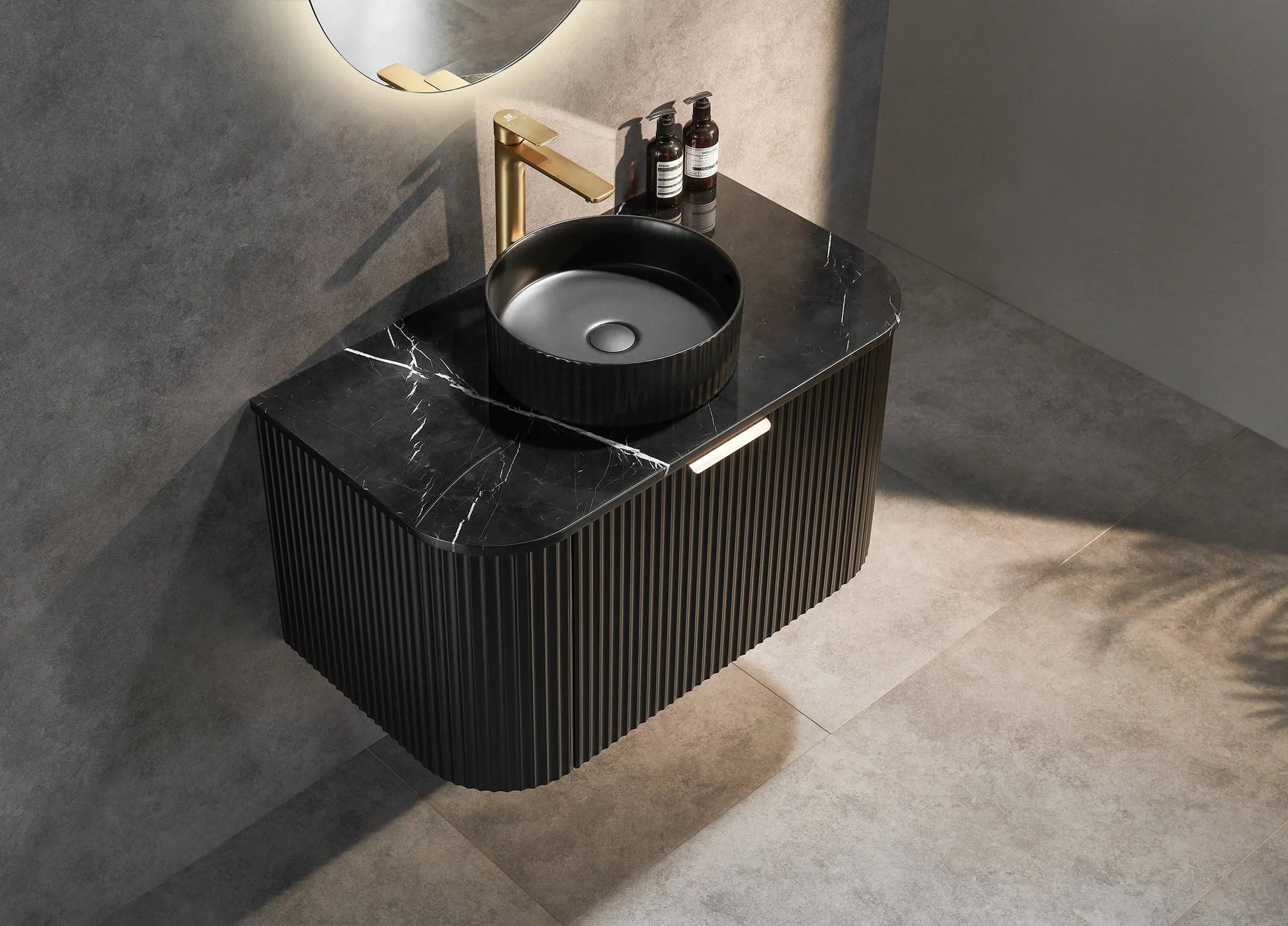 POS AVALON Wall Hung Vanity Matte Black (All Sizes) Poseidon
