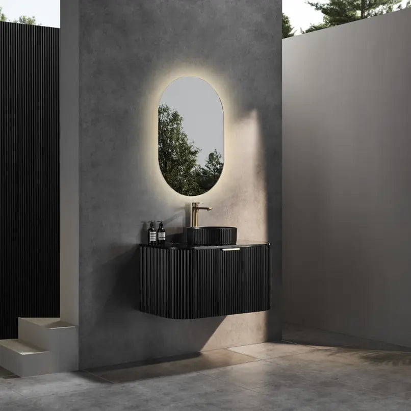POS AVALON Wall Hung Vanity Matte Black (All Sizes) Poseidon