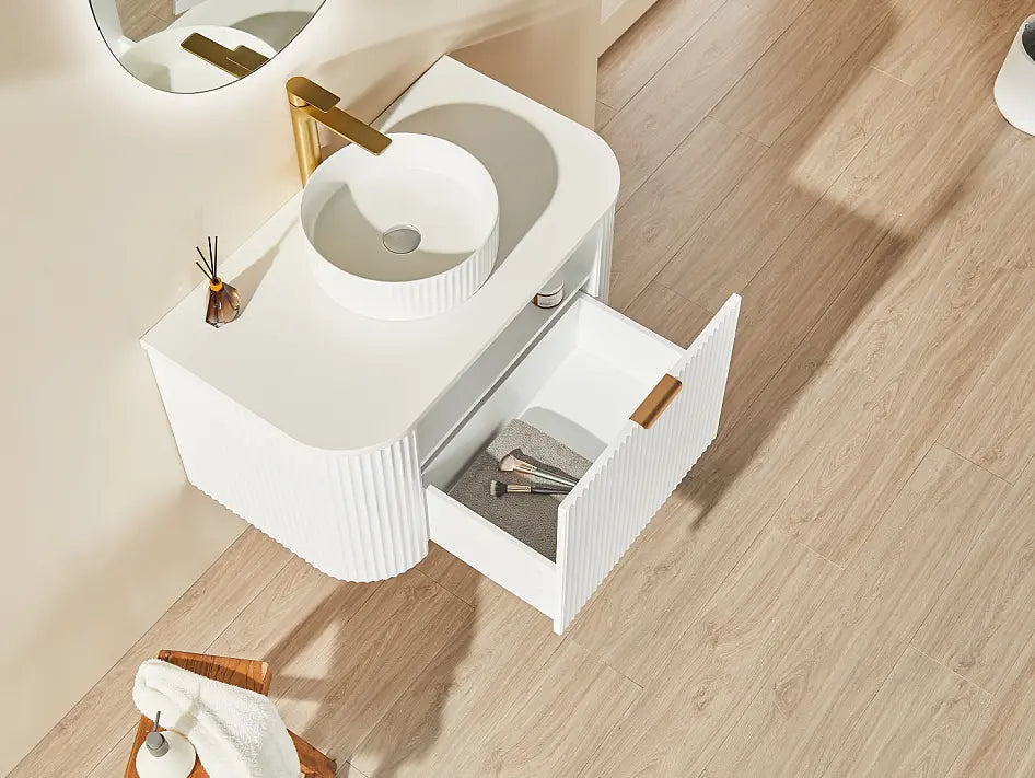 POS AVALON Wall Hung Vanity Matte White (All Sizes) Poseidon
