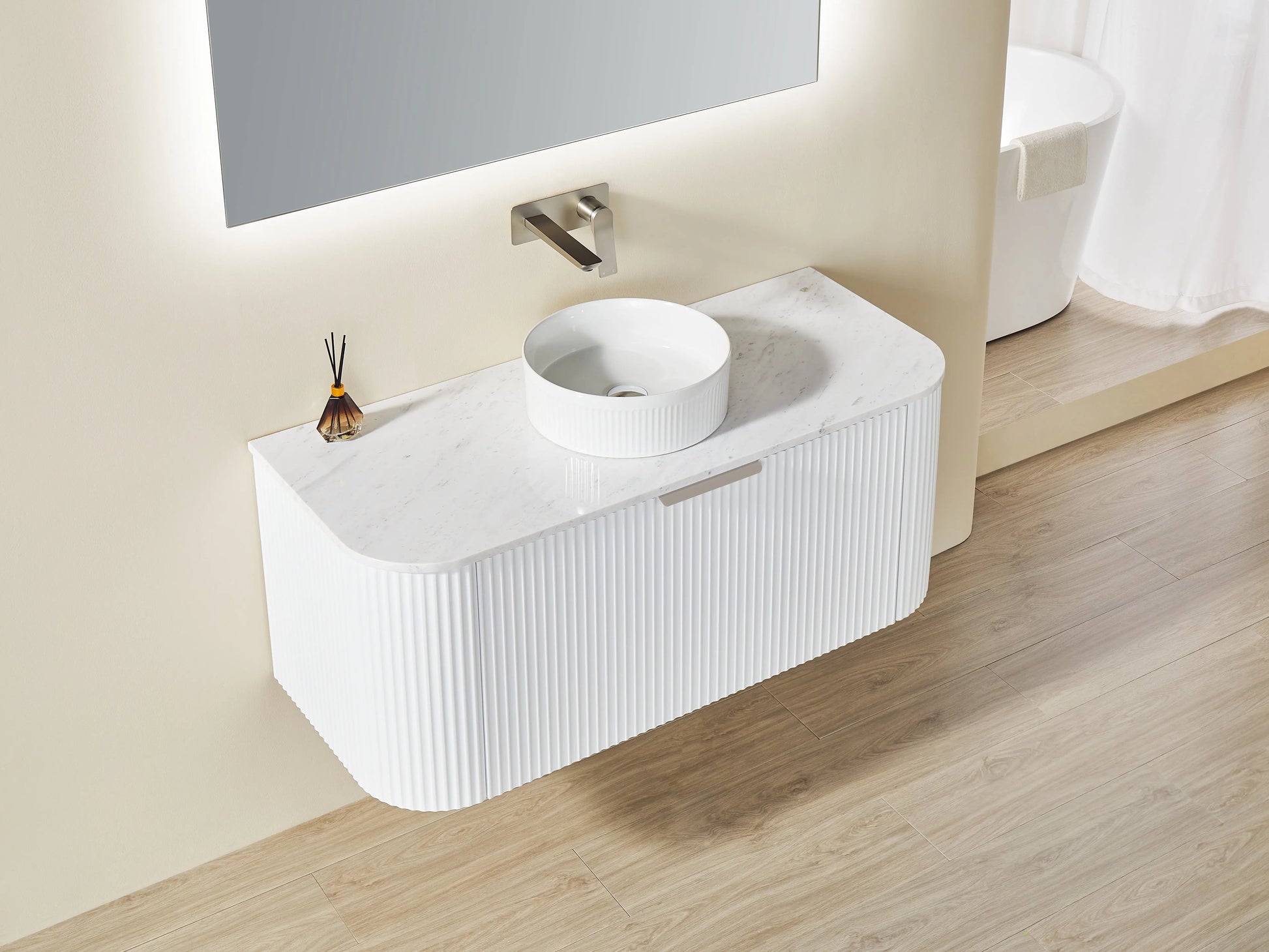 POS AVALON Wall Hung Vanity Matte White (All Sizes) Poseidon