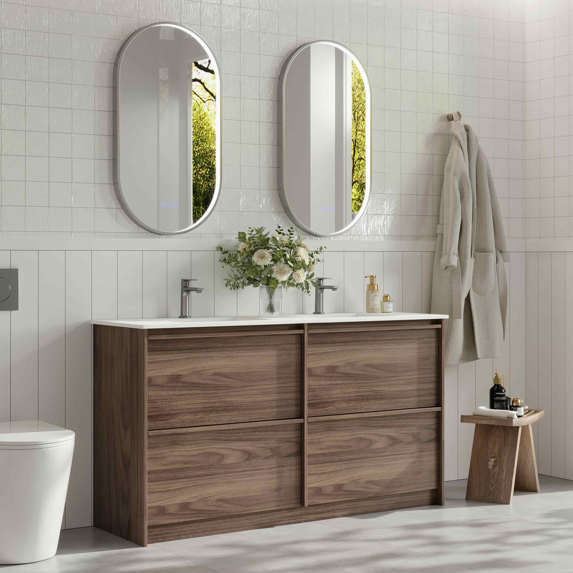 Bella 1500mm Freestanding Cabinet - Notaio Walnut mercioaustralia