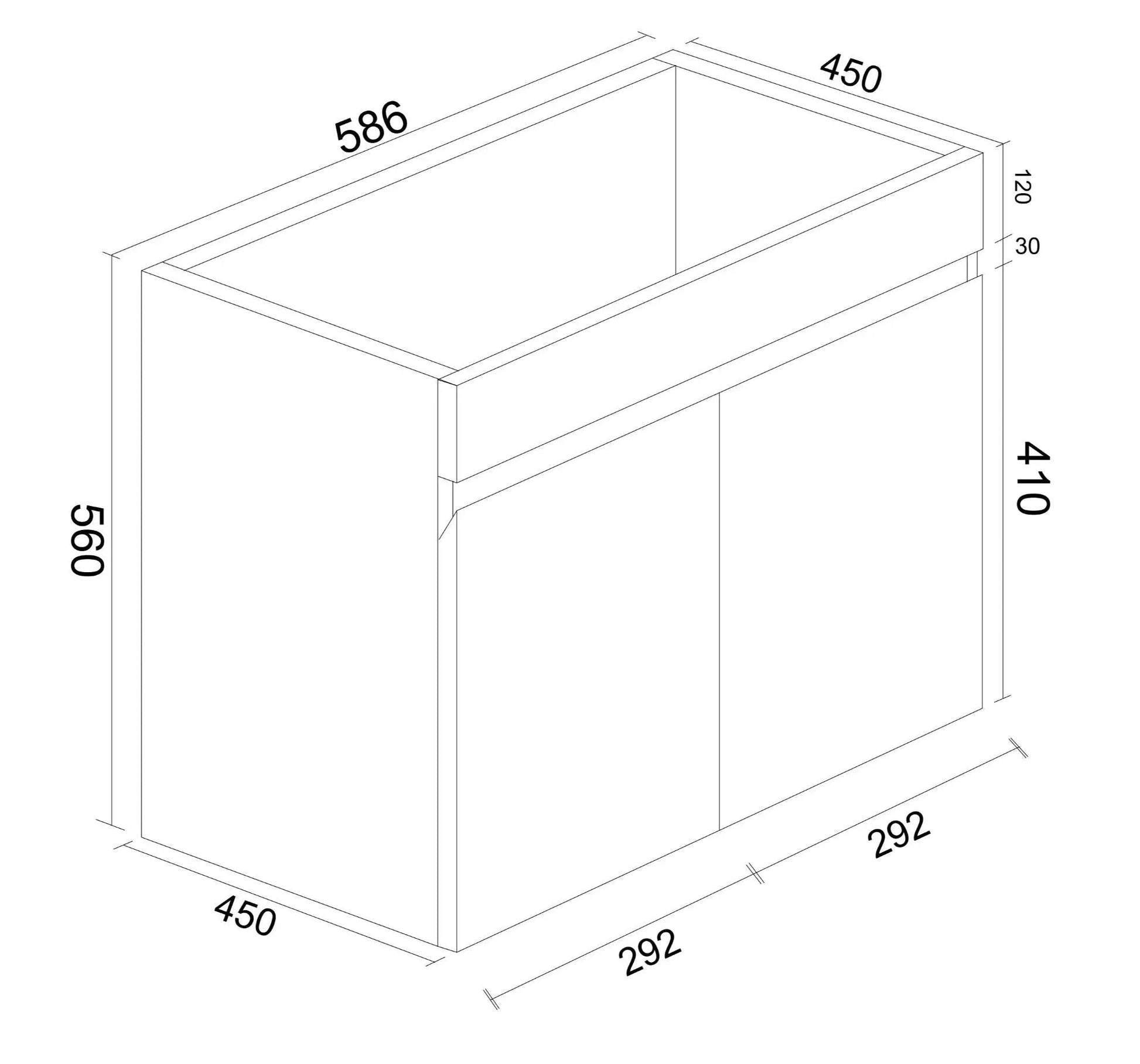 BIANCA 600mm PVC Wall-Hung Vanity mercioaustralia