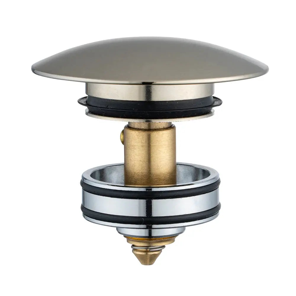 40mm Brushed Nickel Pop Up Waste Universal Non Overflow Aquaperla