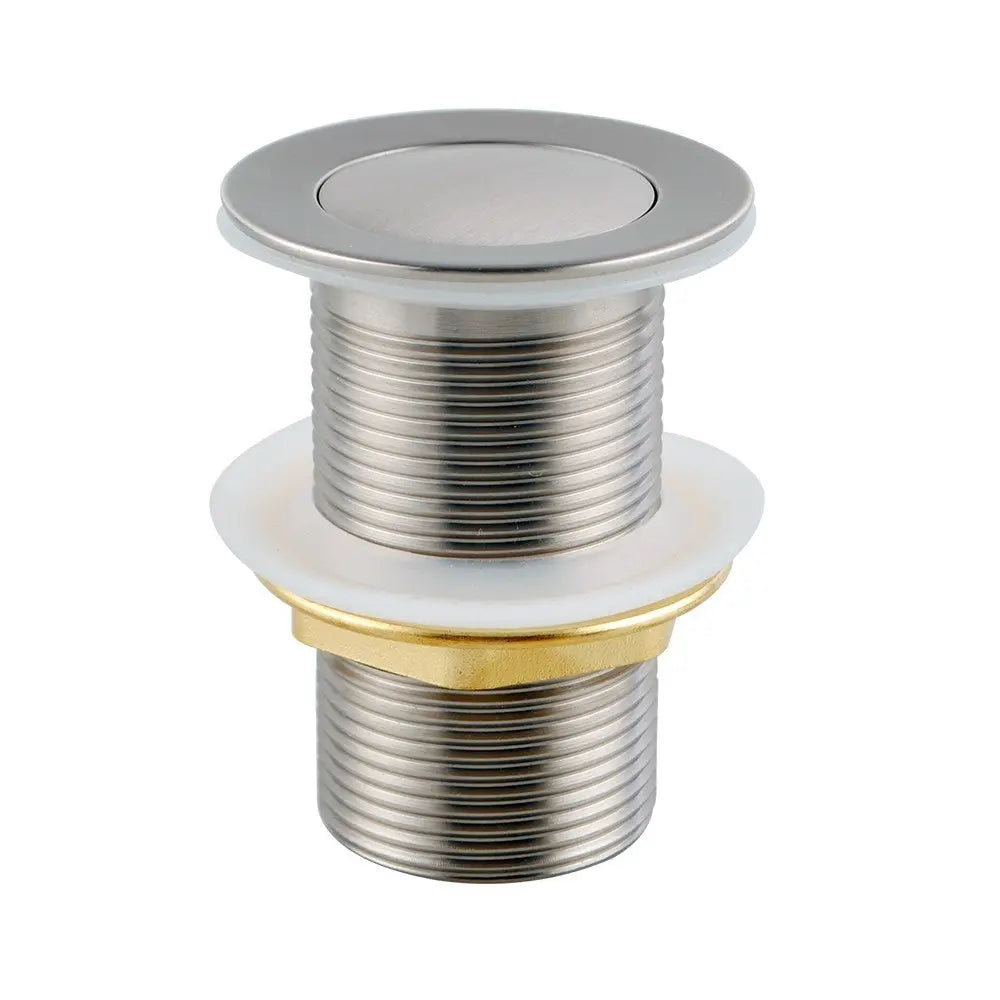 32mm Brushed Nickel Pop Up Waste Non Overflow Aquaperla