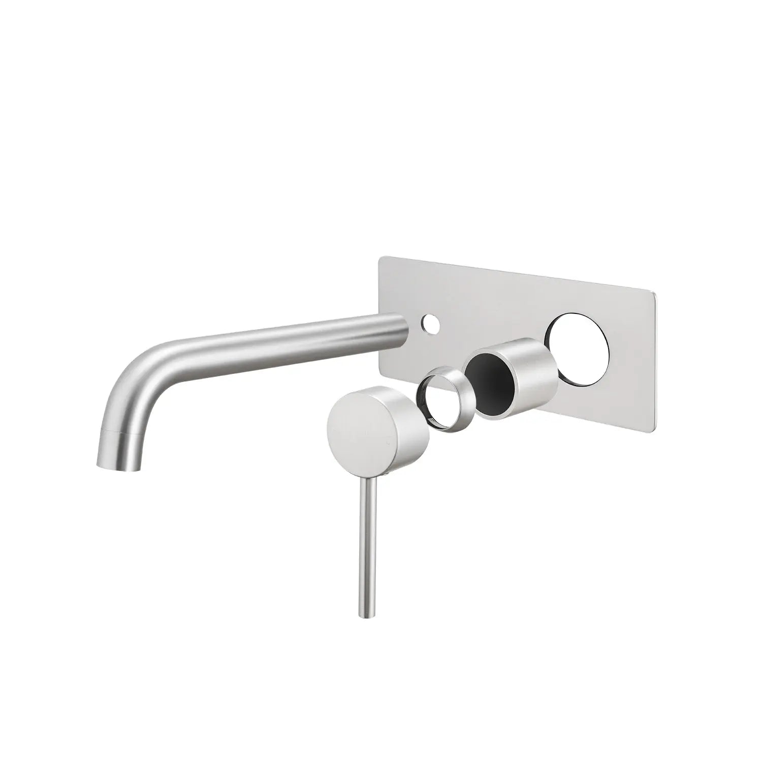 LUCID PIN - Brushed Nickel Spout Mixer Aquaperla
