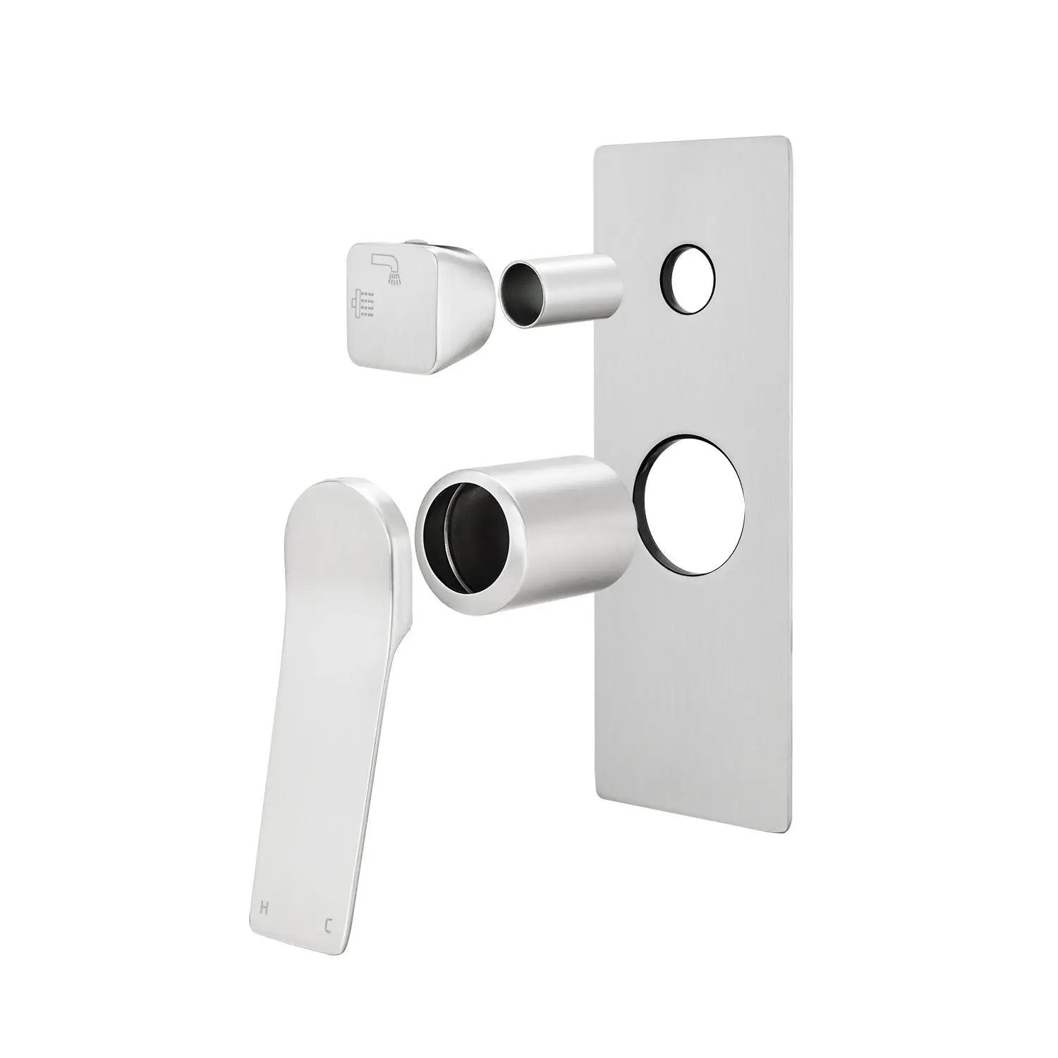 RUSHY - Brushed Nickel Diverter Mixer Aquaperla