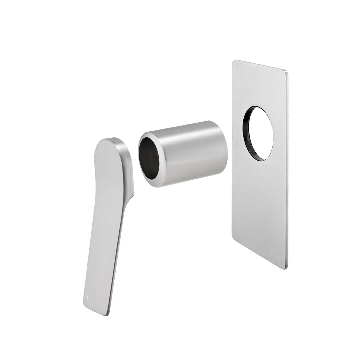RUSHY - Brushed Nickel Wall Mixer Aquaperla