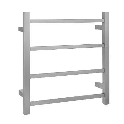 Brushed Nickel Heated Towel Rack 4 Bars Aquaperla