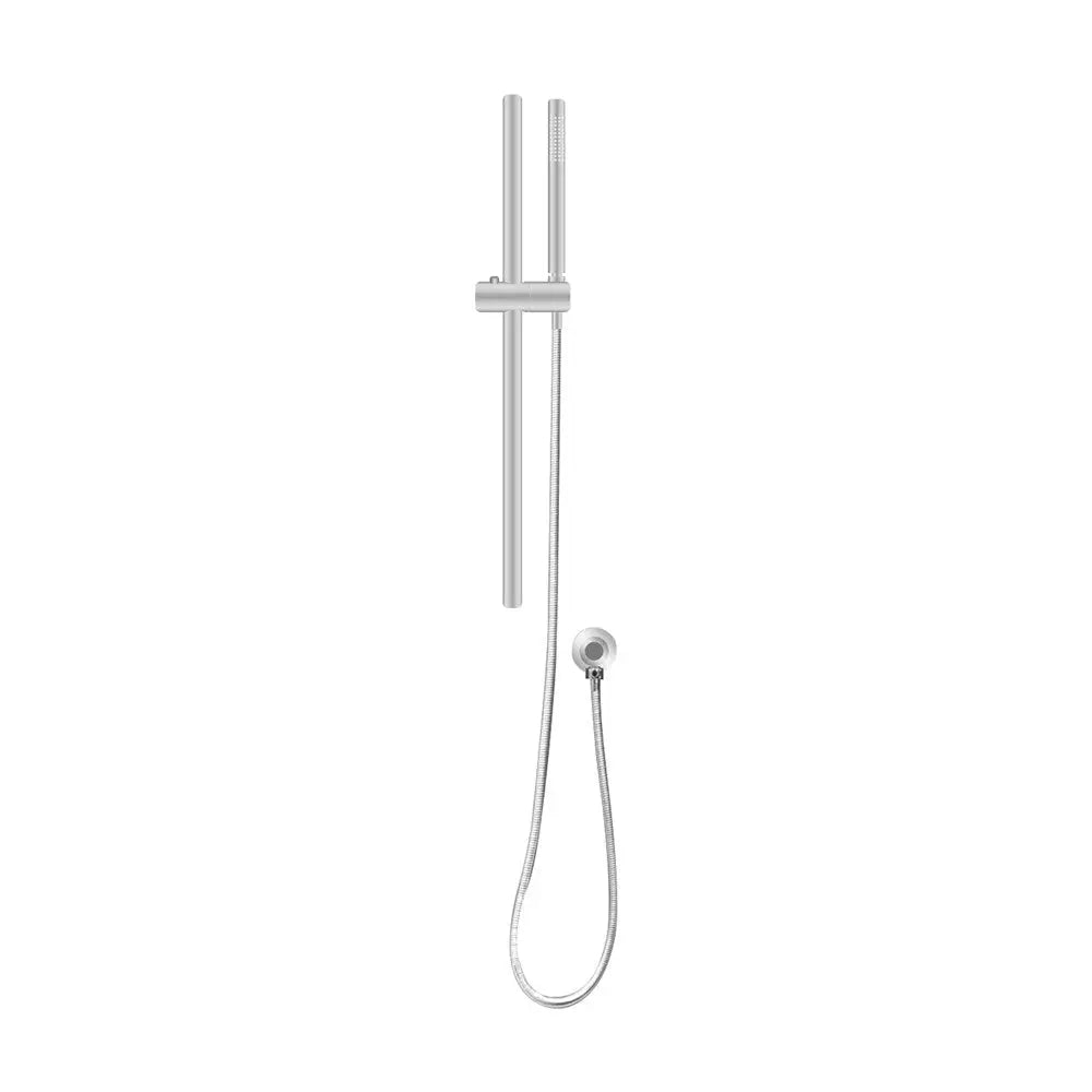 Brushed Nickel Shower Rail with Handheld Shower Aquaperla