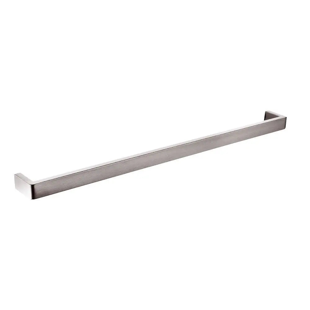 IVANO - 800mm Brushed Nickel Single Towel Rail Aquaperla