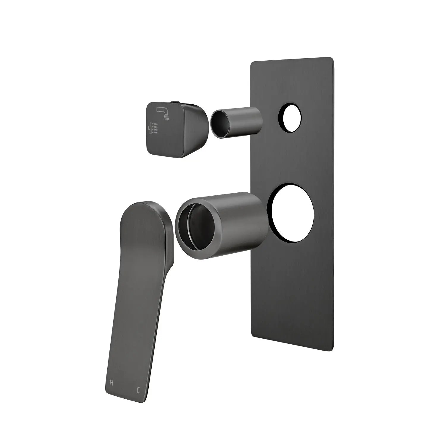 RUSHY - Gunmetal Diverter Mixer Aquaperla