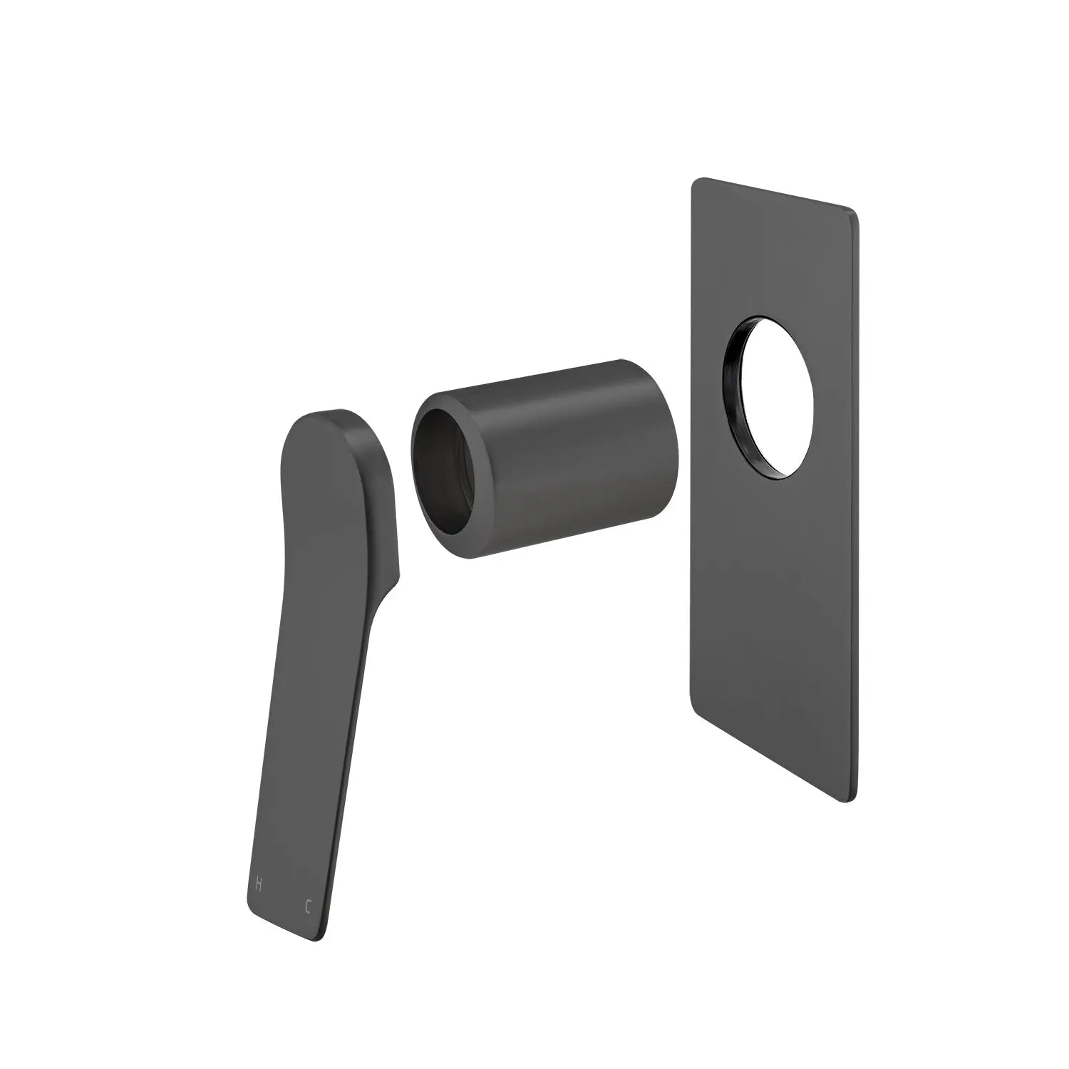 RUSHY - Brushed Gunmetal Wall Mixer Aquaperla