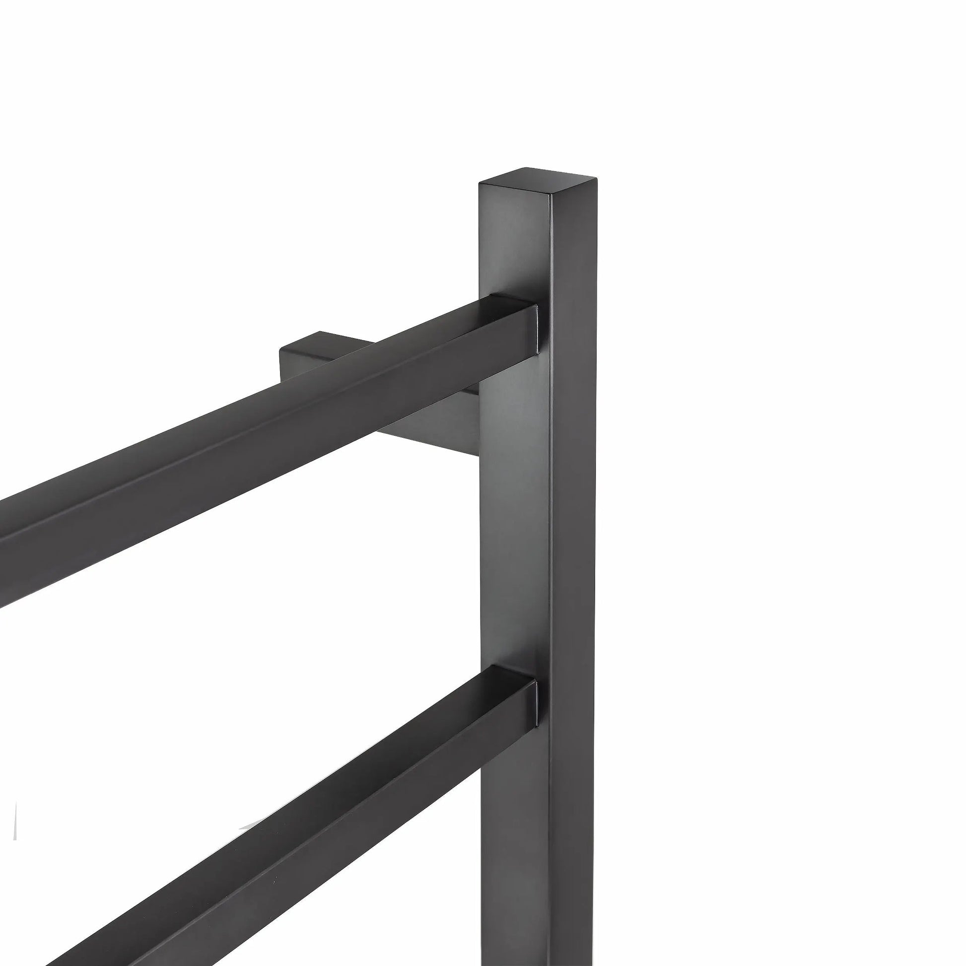 Brushed Gunmetal Heated Towel Rack 4 Bars Aquaperla