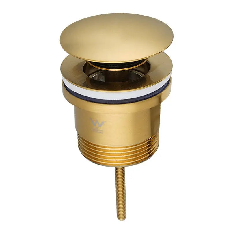 40mm Brushed Brass Pop Up Waste Universal Non Overflow Aquaperla