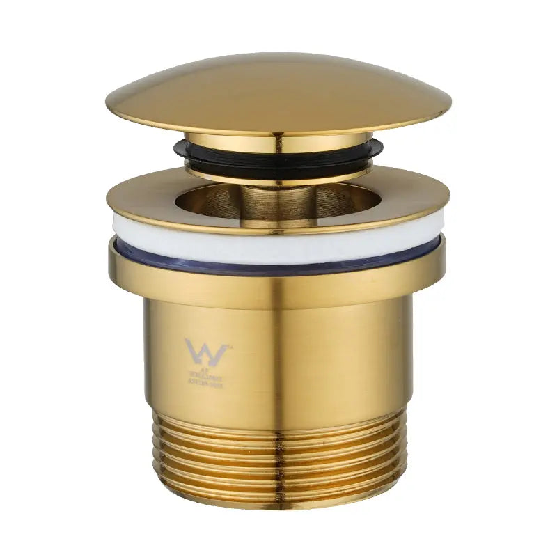 40mm Brushed Brass Pop Up Waste Universal Non Overflow Aquaperla