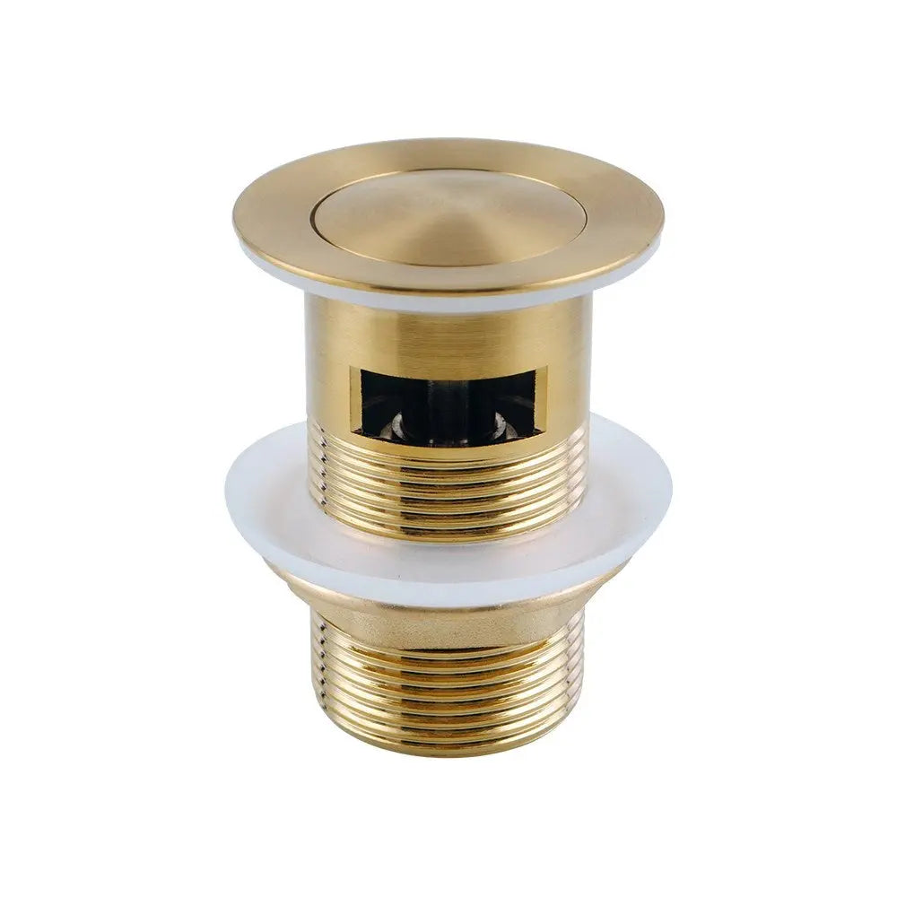 32mm Brushed Brass Pop Up Waste Overflow Aquaperla