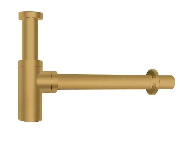 Brushed Brass Basin Bottle Trap 32mm Solid Brass Aquaperla