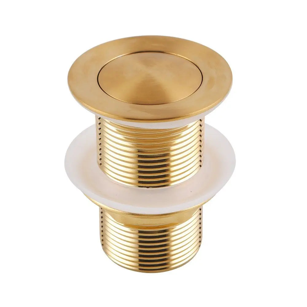 32mm Brushed Brass Pop Up Waste Non Overflow Aquaperla