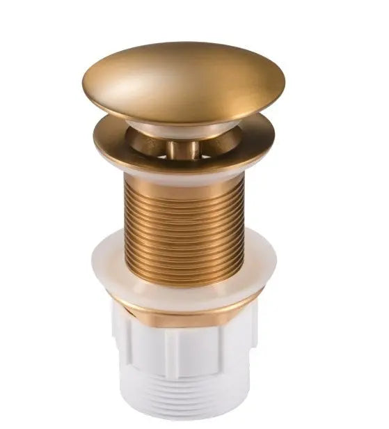 32mm Brushed Brass Pop Up Waste Non Overflow Aquaperla