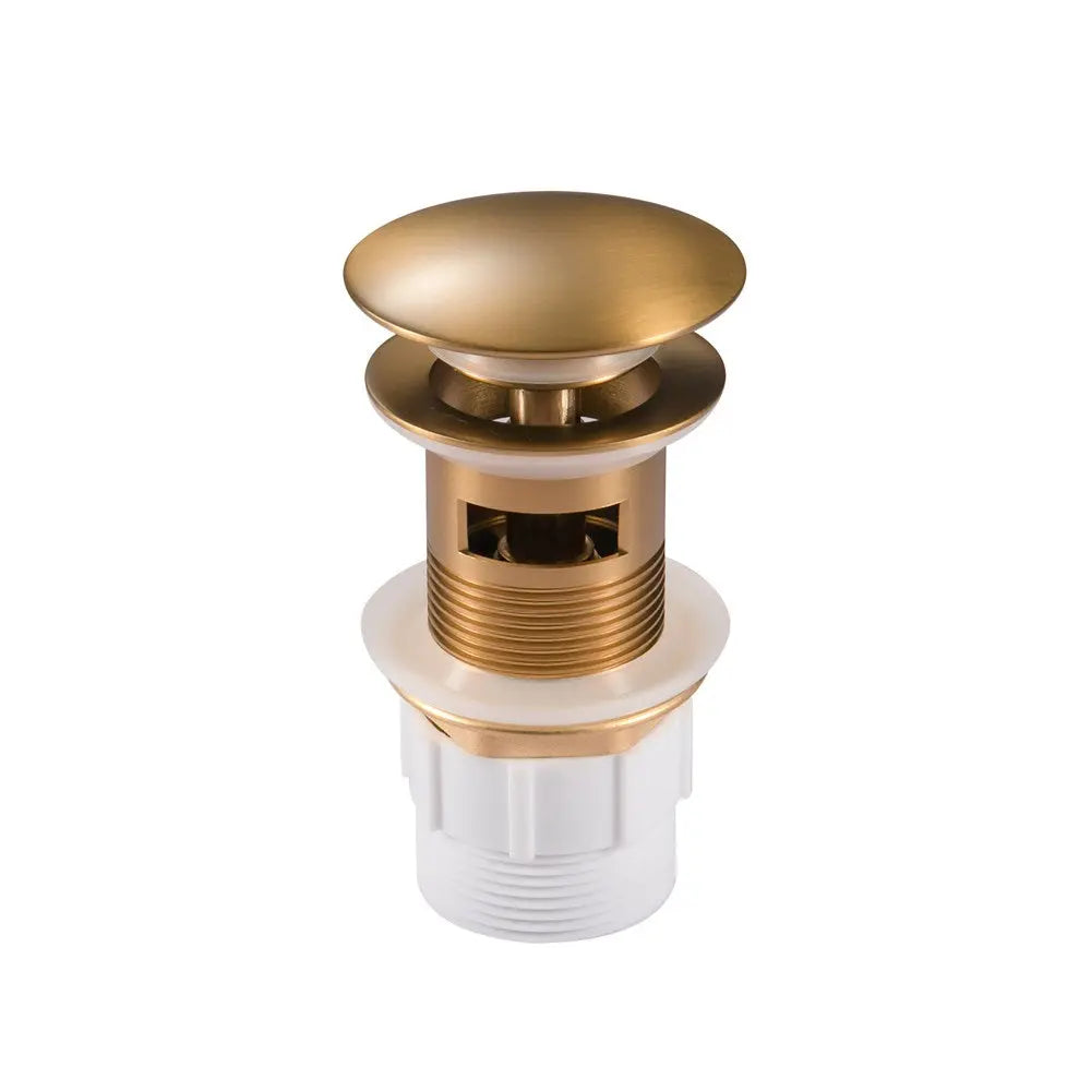 32mm Brushed Brass Pop Up Waste Overflow Aquaperla