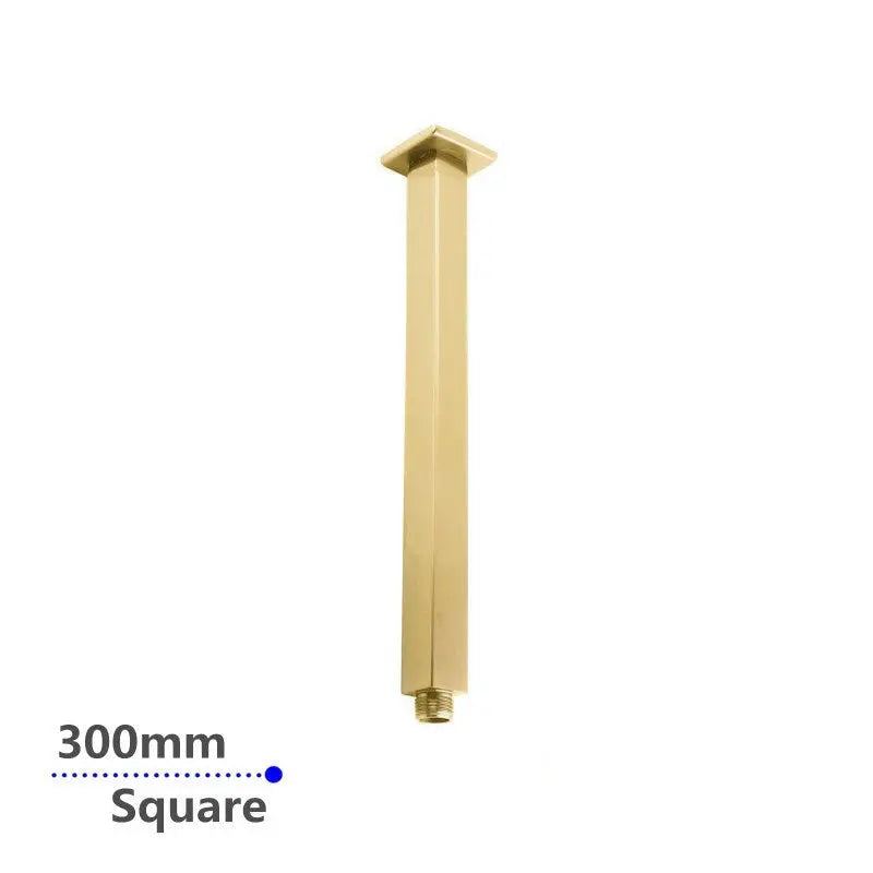 300mm Brushed Brass Ceiling Shower Arm Aquaperla