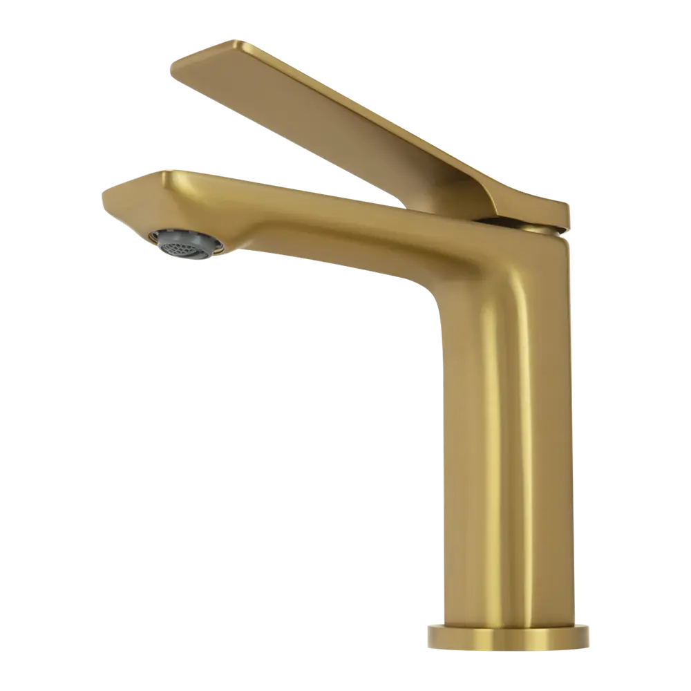 RUSHY - Brushed Brass Basin Mixer Aquaperla