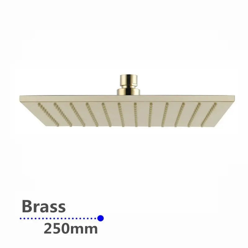 250mm Brushed Brass Shower Head Aquaperla