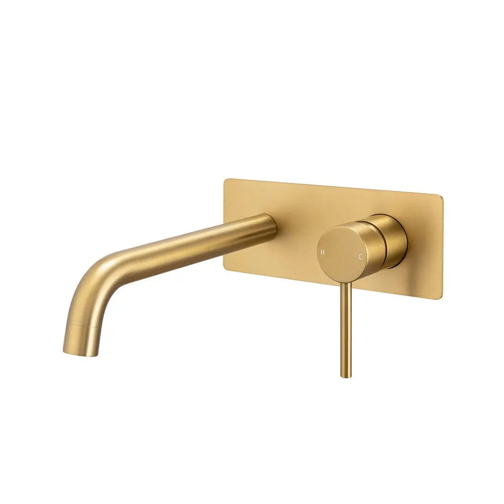 LUCID PIN - Brushed Brass Spout Mixer Aquaperla
