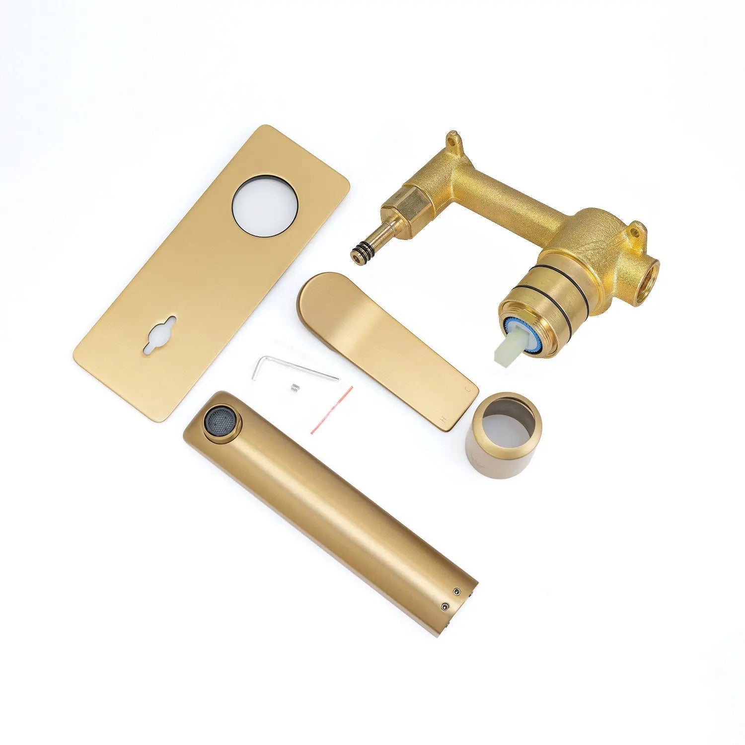 RUSHY - Brushed Brass Spout Mixer Aquaperla