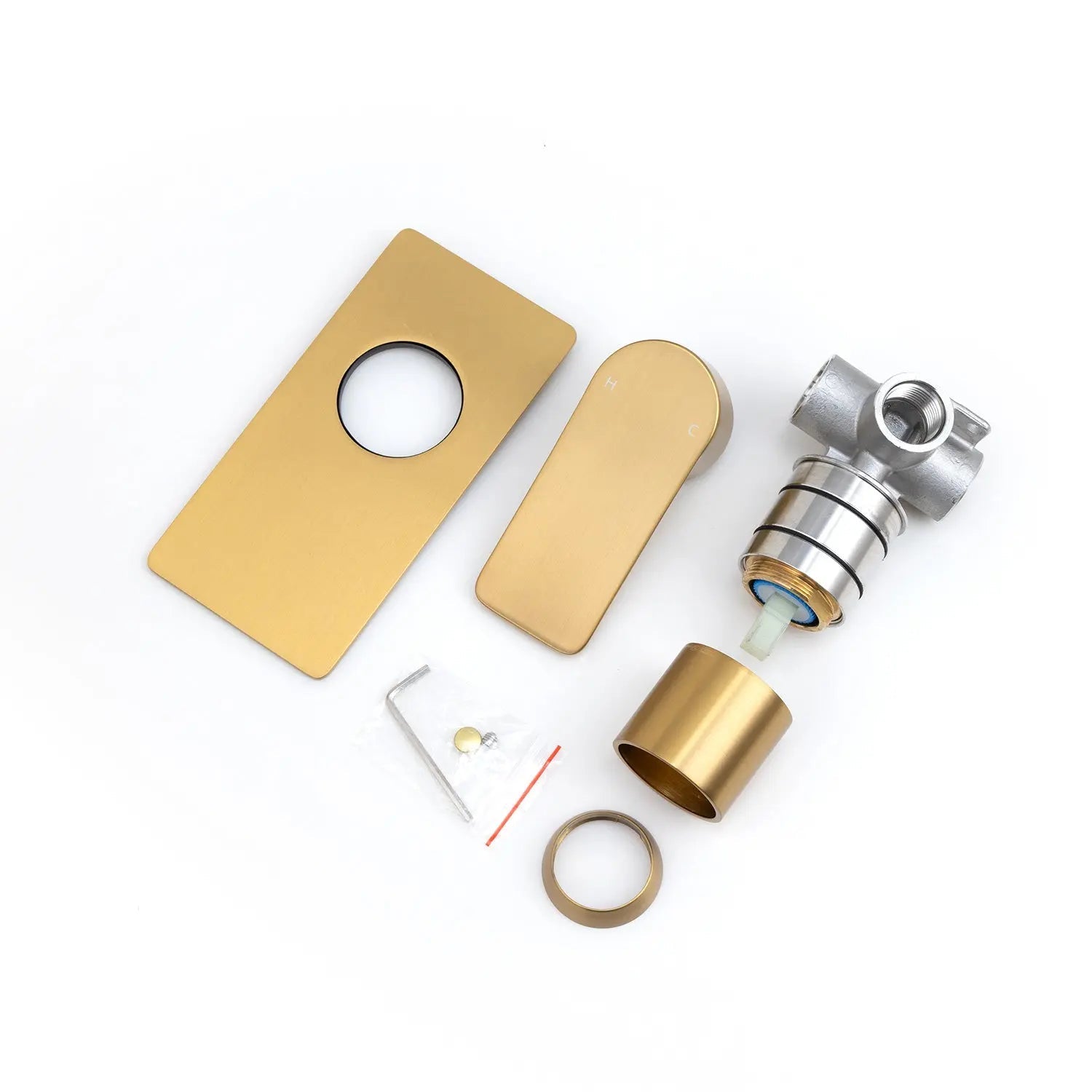 VOG - Brushed Brass Wall Mixer Aquaperla
