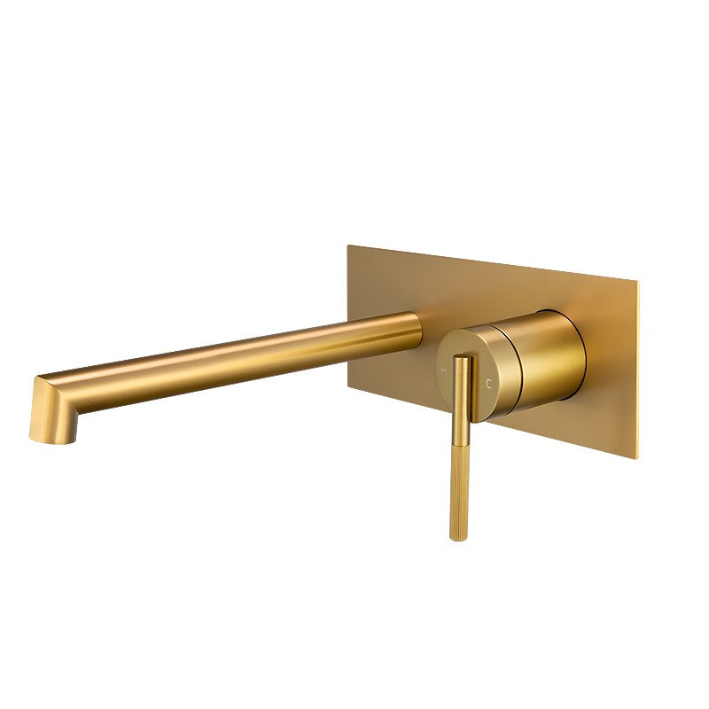 CADDENCE - Brushed Brass Spout Mixer Aquaperla