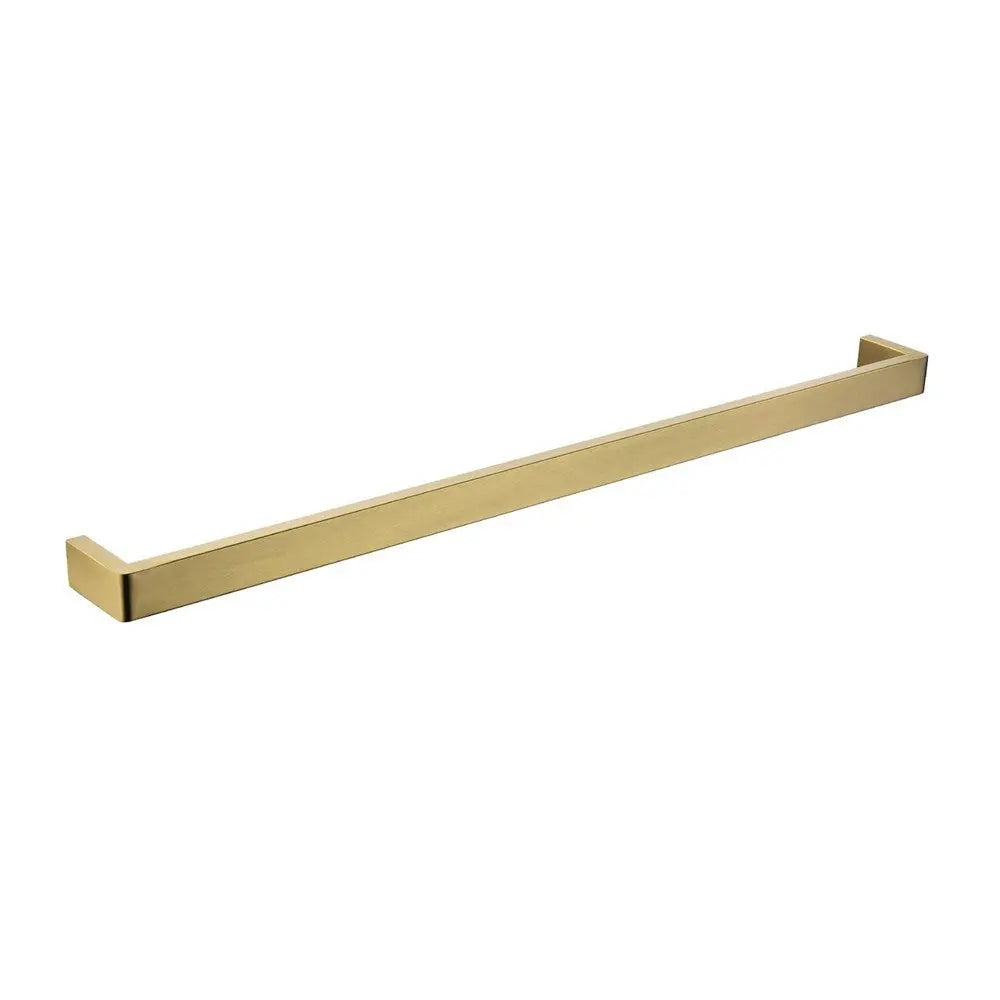 IVANO - 800mm Brushed Brass Single Towel Rail Aquaperla