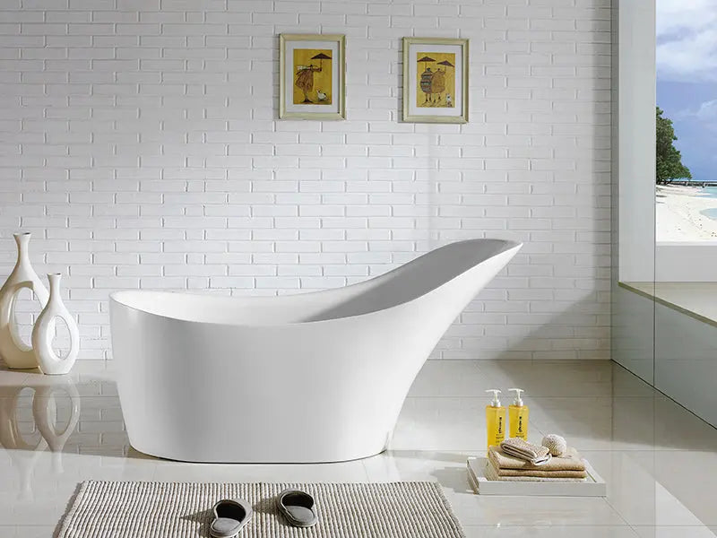 Bevel Free Standing Bathtub 1485*695*790mm Poseidonbk