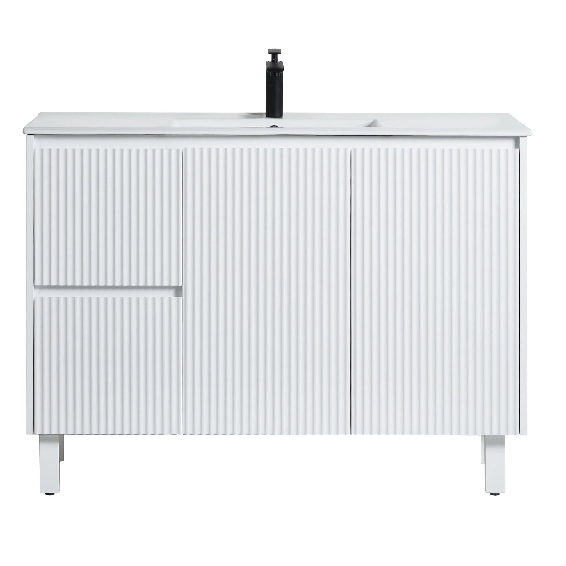 Brighton Freestanding PVC Vanity 1200mm (Single Bowl) (Matte White) Poseidon