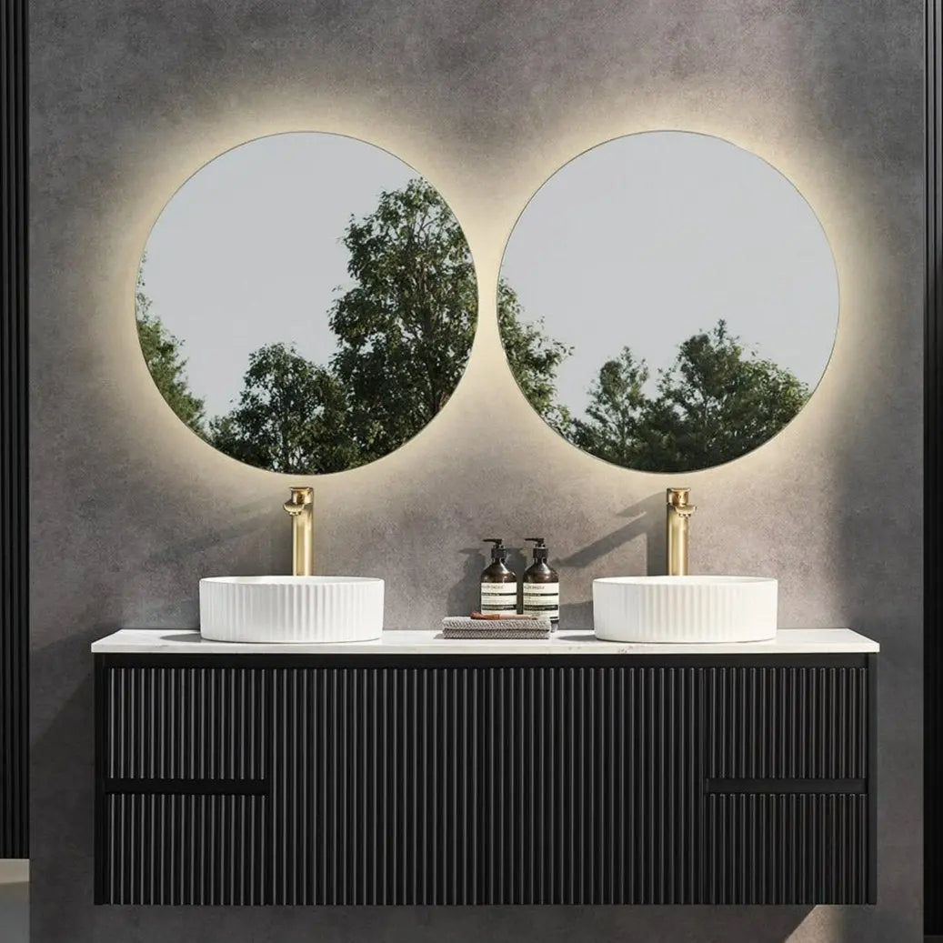 Brindabella Wall Hung PVC Cabinet 1500mm (Single/Double Bowl) (Matte Black) Poseidon