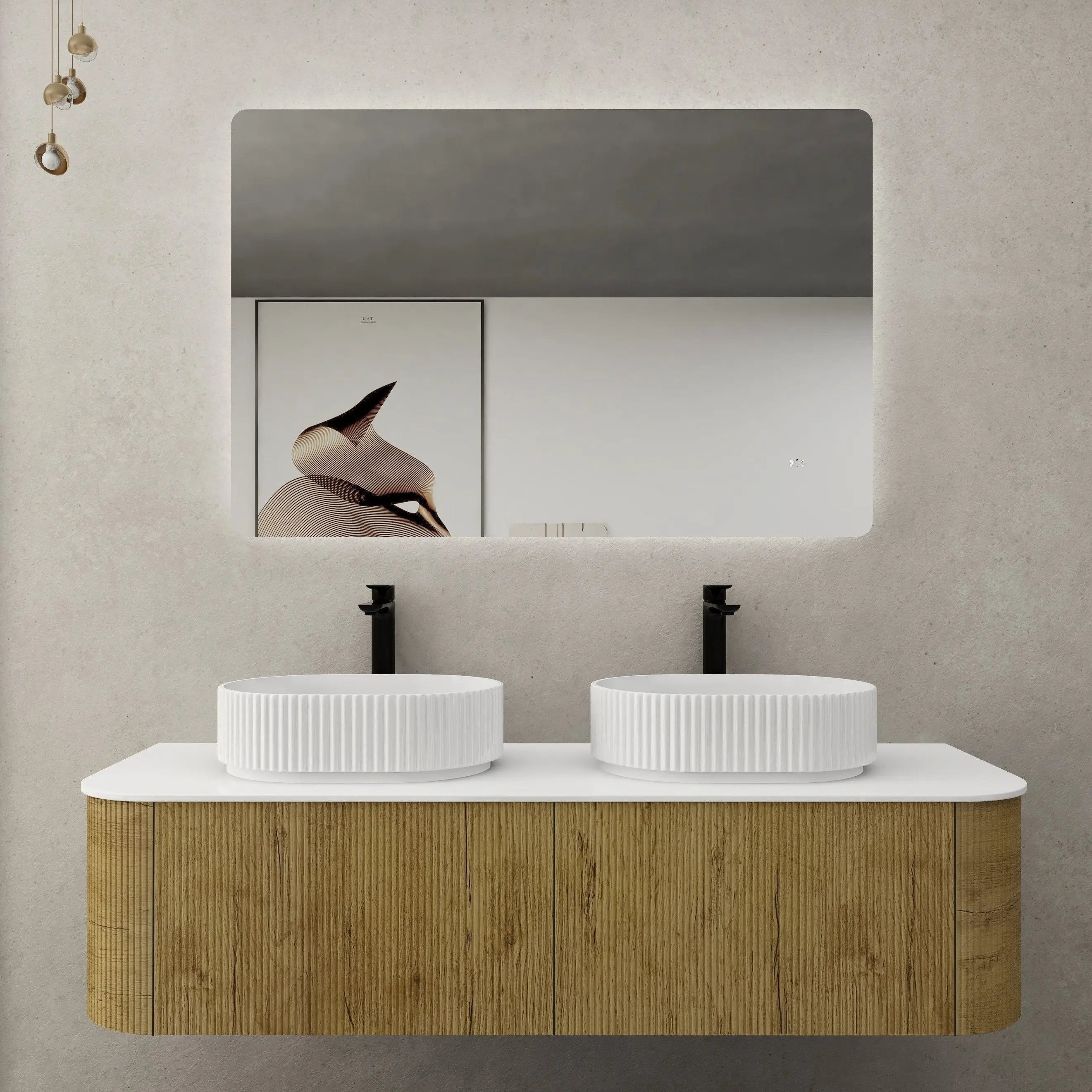 Bronte Cabinet 1500mm (Double Bowl/Prime Oak) Poseidon