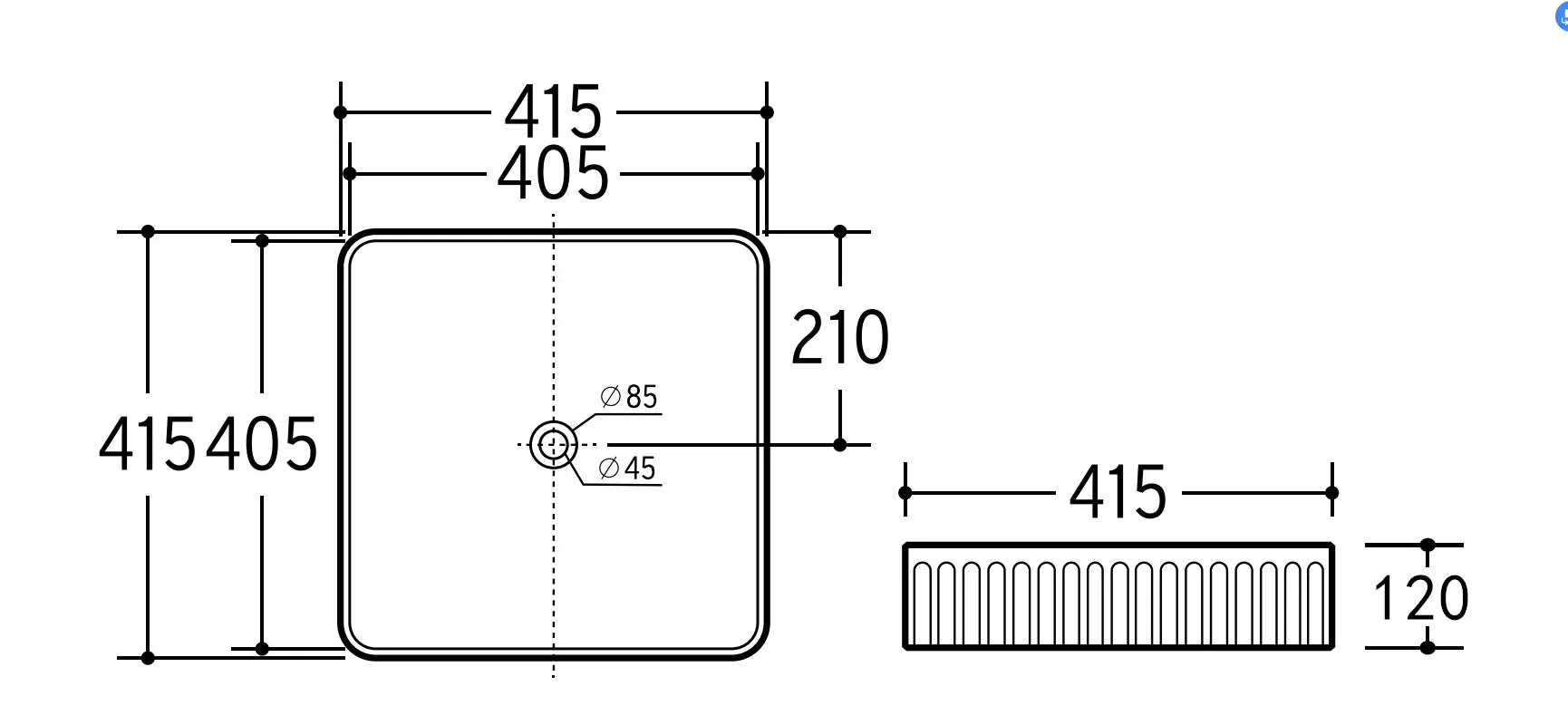 CA415SQ Above Counter Basin Poseidonbk