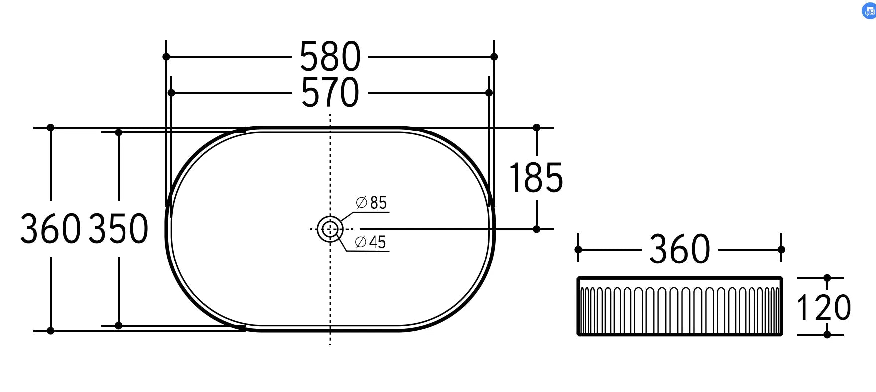 CA5836 Above Counter Basin Poseidonbk