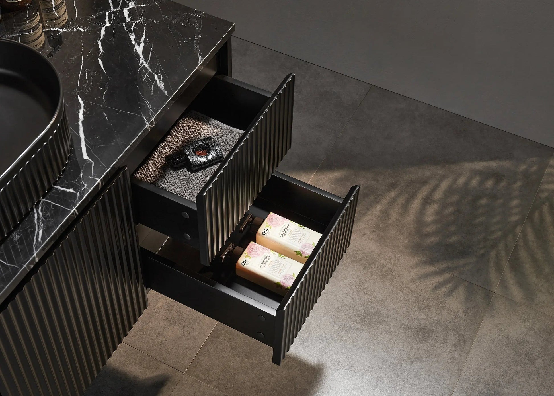 Brindabella Wall Hung PVC Cabinet 1200mm (Single Bowl) (Matte Black) Poseidon