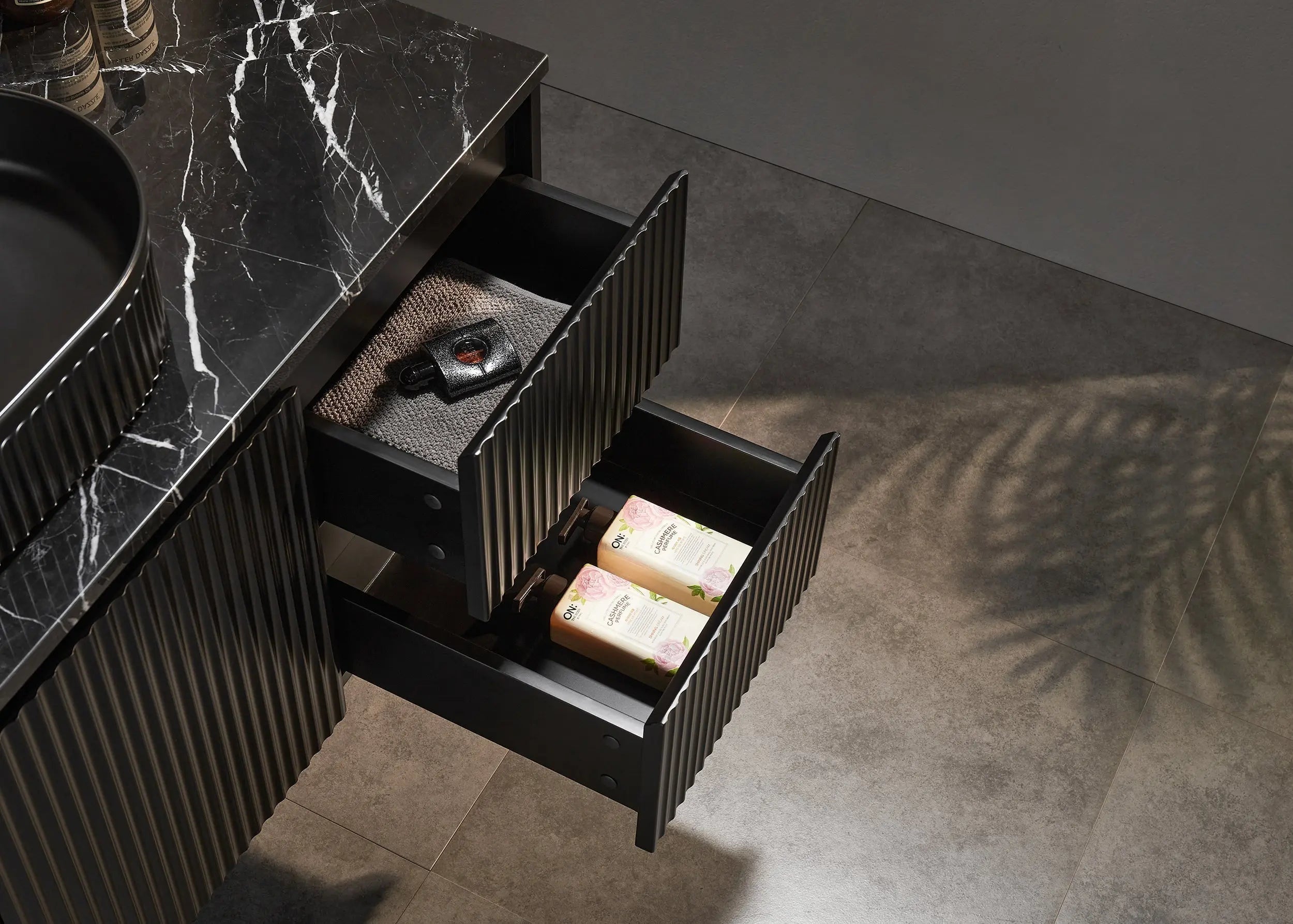 Brindabella Wall Hung PVC Cabinet 1200mm (Single Bowl) (Matte Black) Poseidon