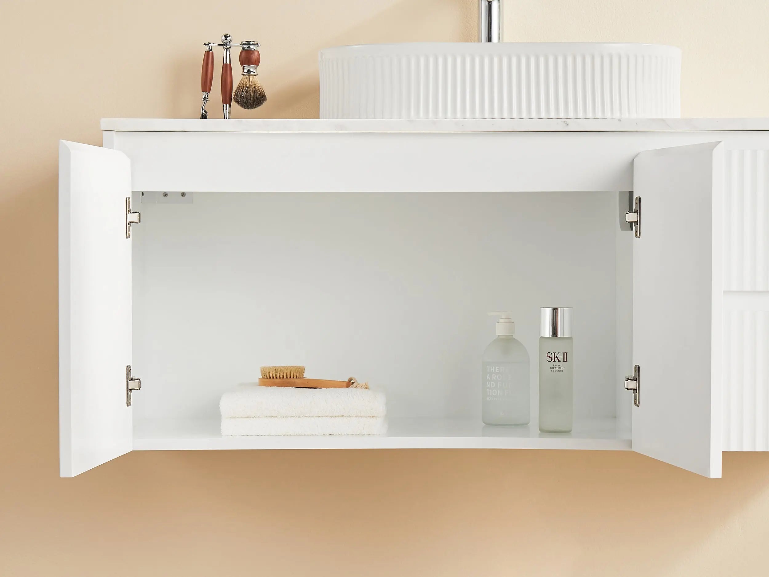 Brindabella Wall Hung PVC Cabinet 1200mm (Single Bowl) (Matte White) Poseidon