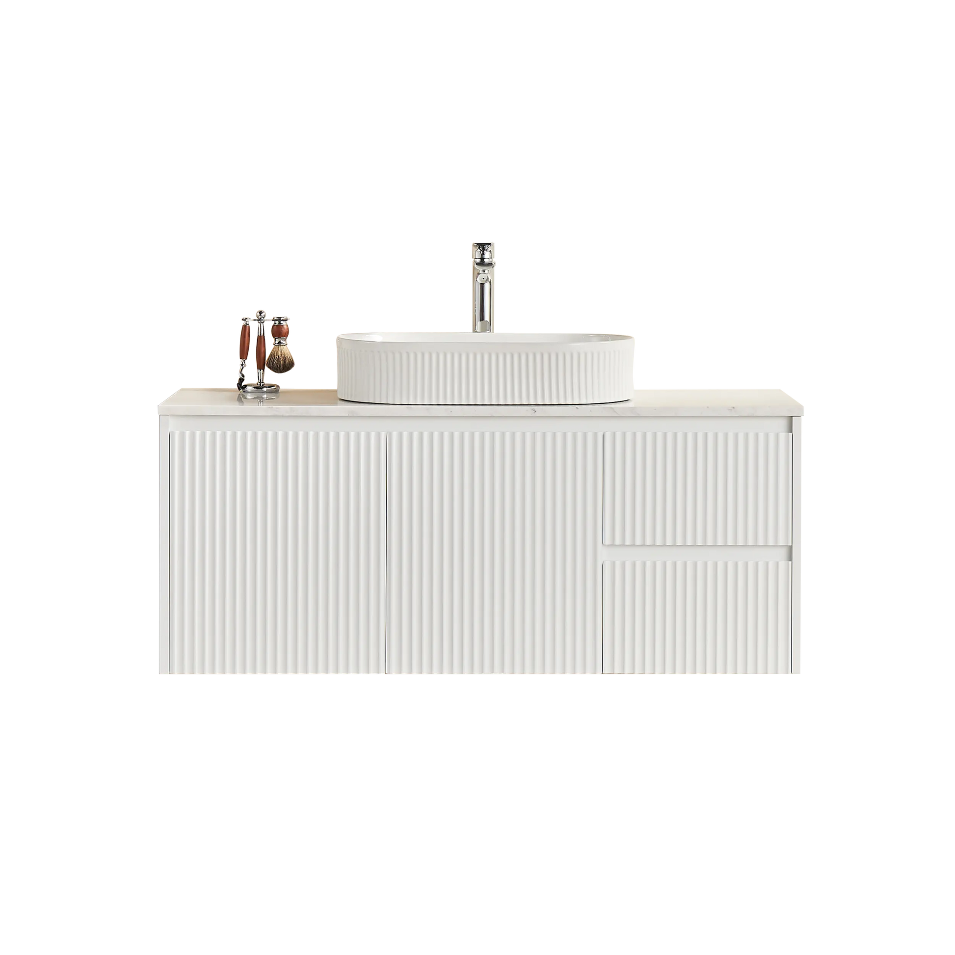 Brindabella Wall Hung PVC Cabinet 1200mm (Single Bowl) (Matte White) Poseidon