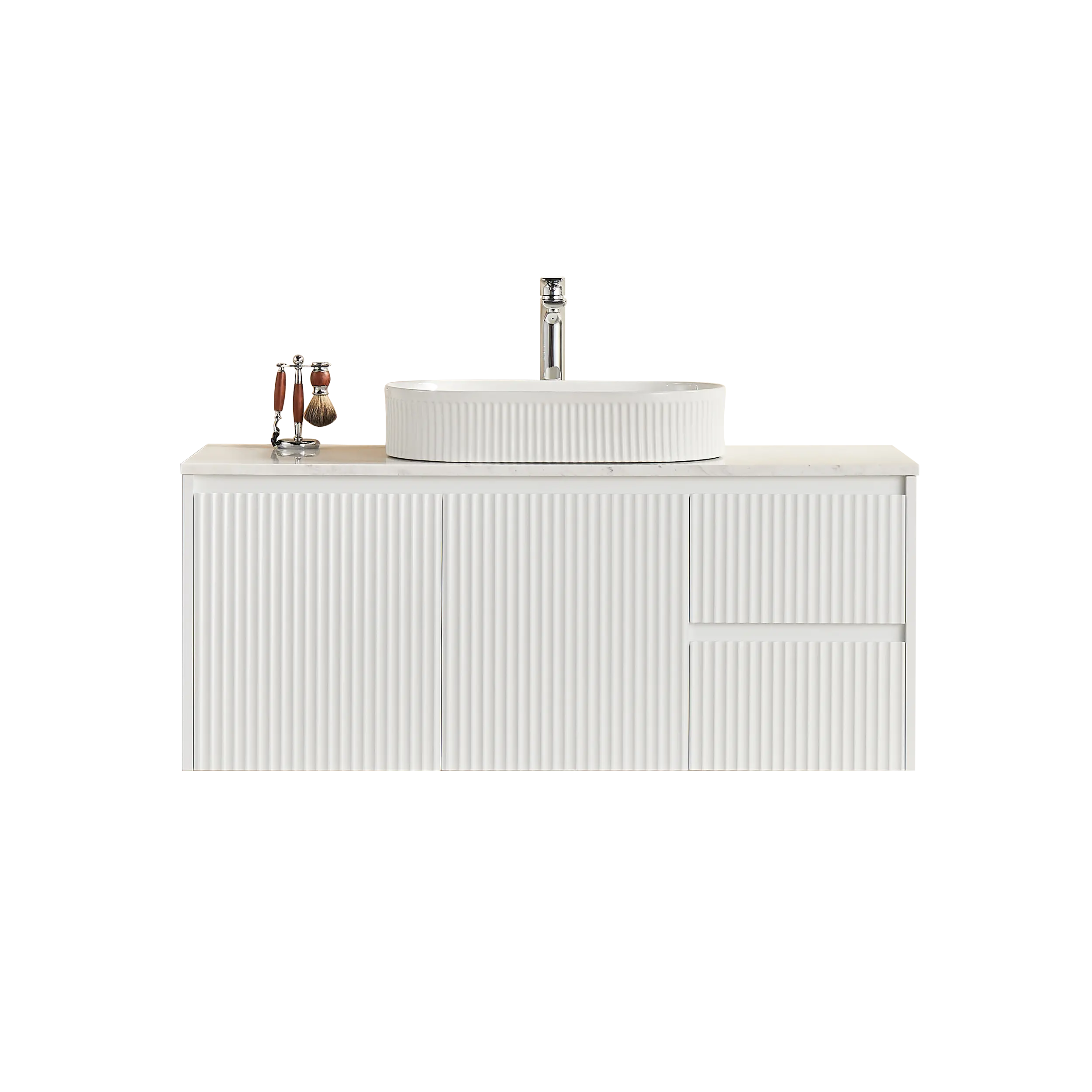 Brindabella Wall Hung PVC Cabinet 1200mm (Single Bowl) (Matte White) Poseidon