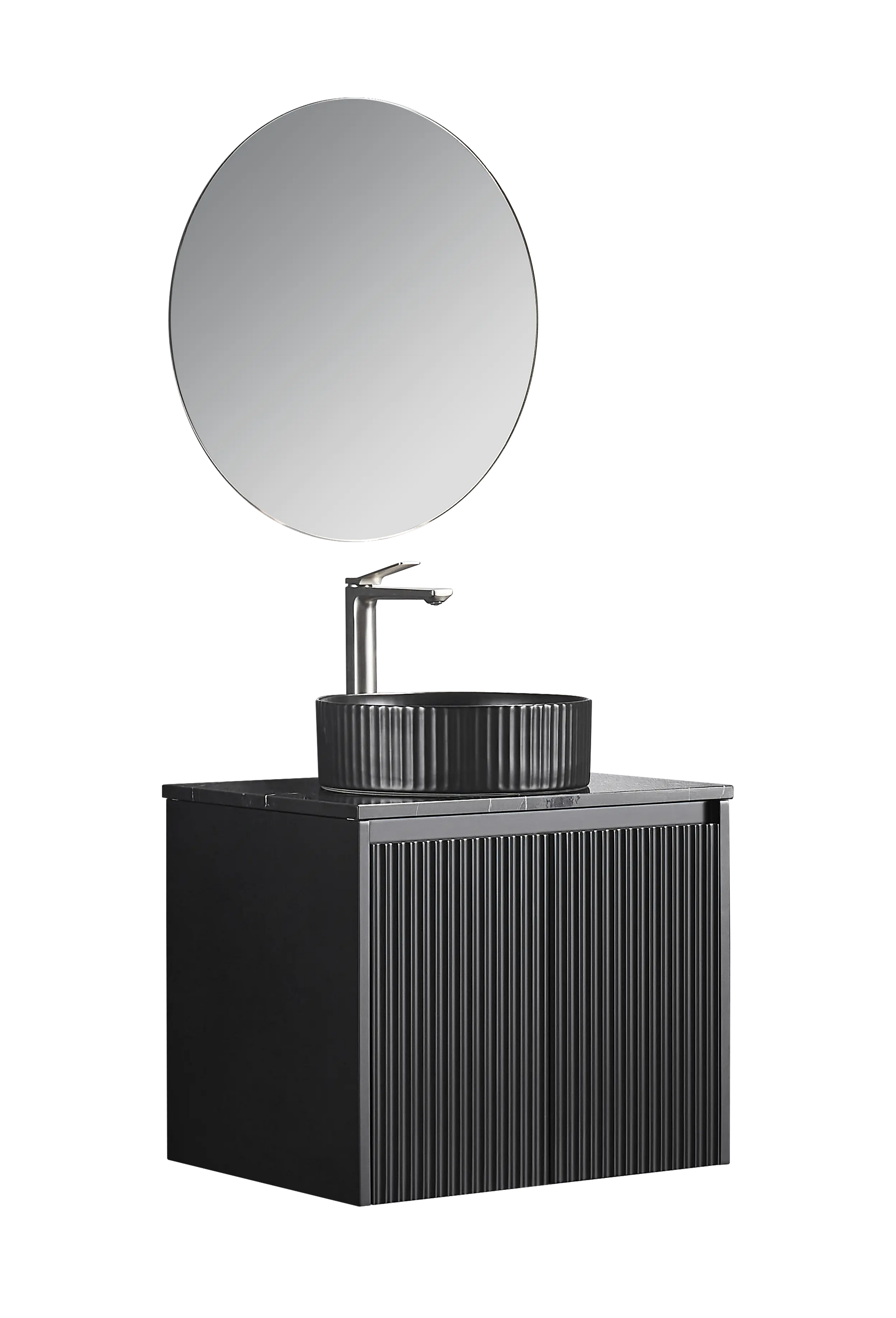 Brindabella Wall Hung PVC Cabinet 600mm (Matte Black) Poseidon