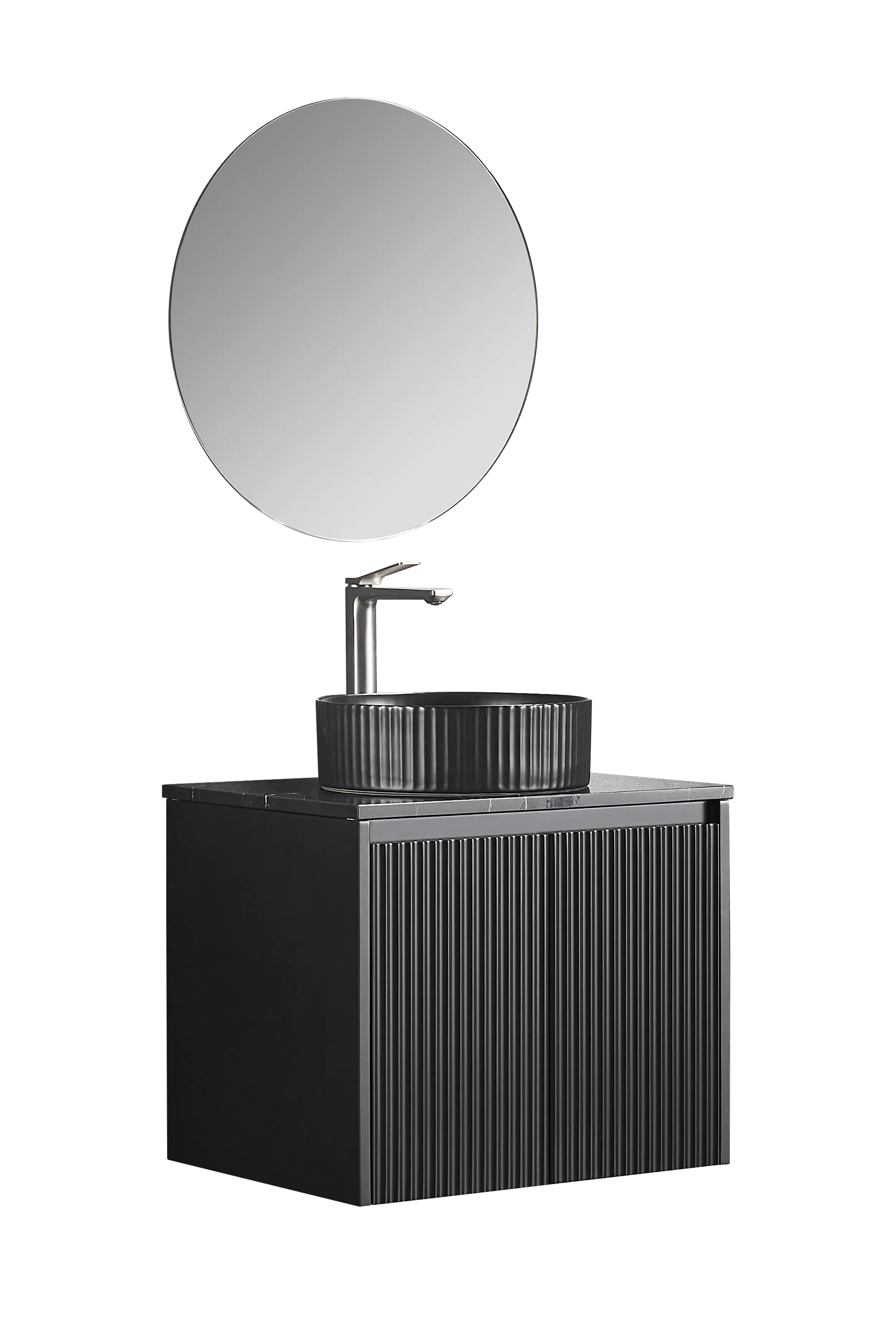 Brindabella Wall Hung PVC Cabinet 600mm (Matte Black) Poseidon