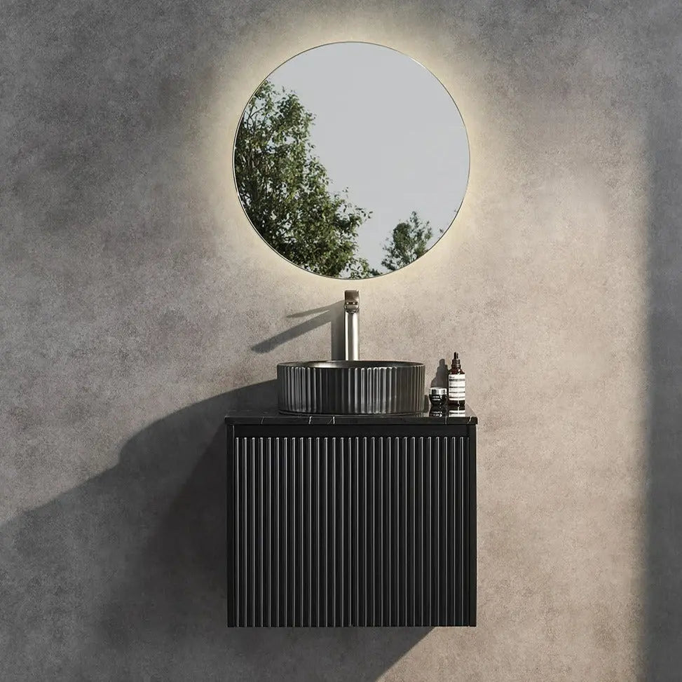 Brindabella Wall Hung PVC Cabinet 600mm (Matte Black) Poseidon
