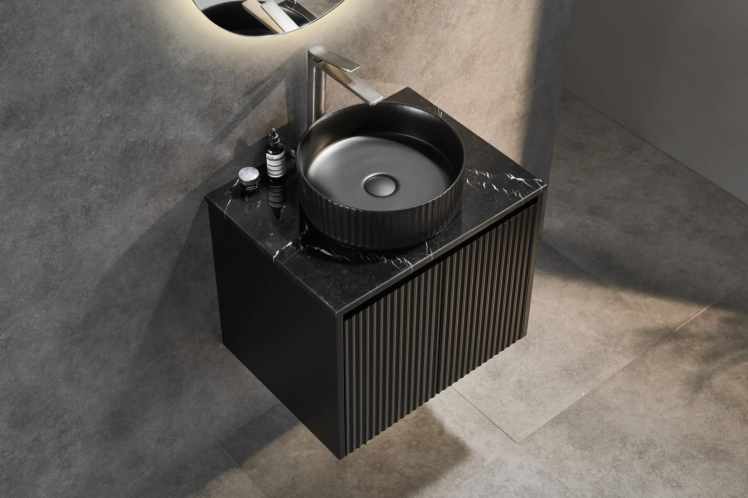 Brindabella Wall Hung PVC Cabinet 600mm (Matte Black) Poseidon
