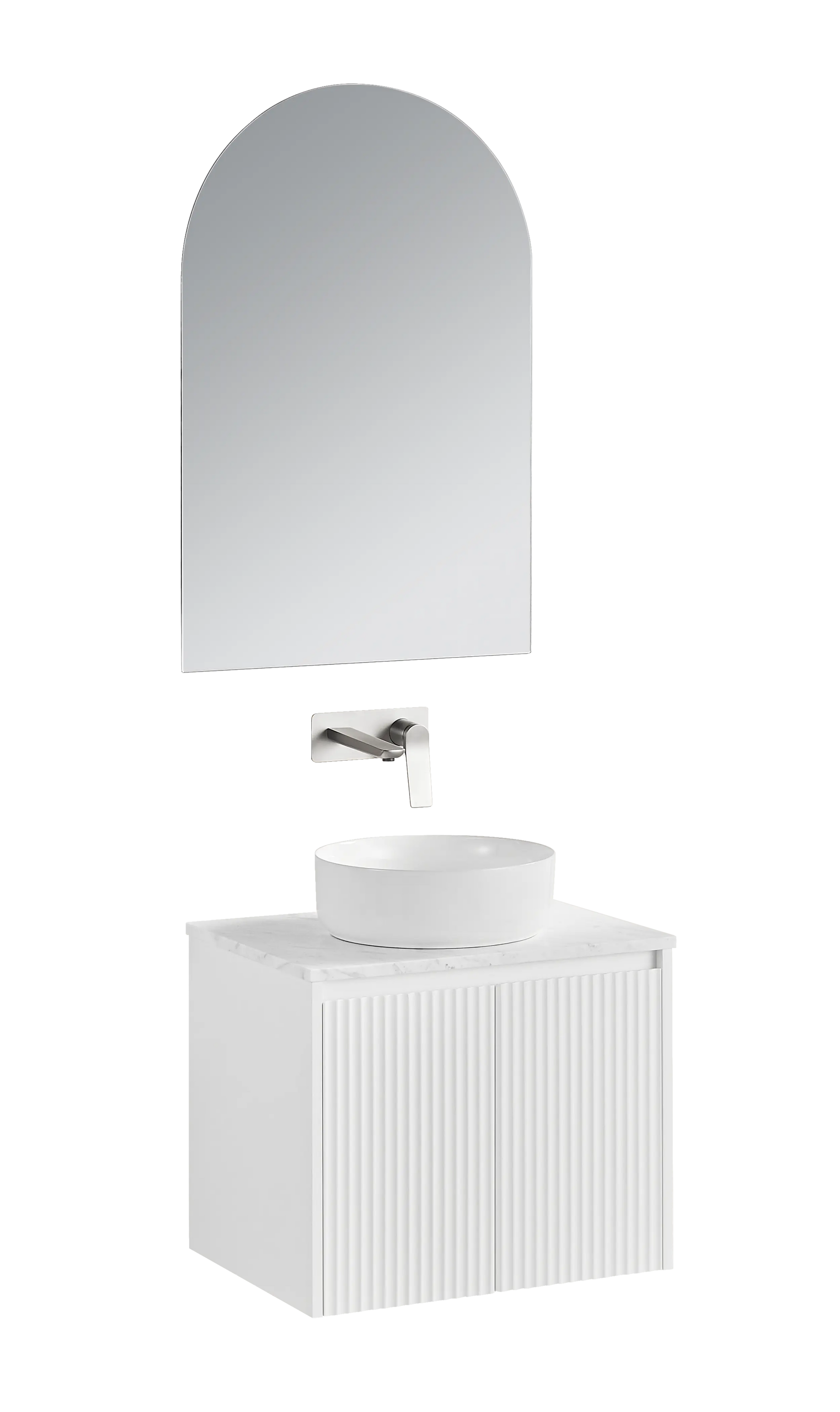 Brindabella Wall Hung PVC Cabinet 600mm (Matte White) Poseidon