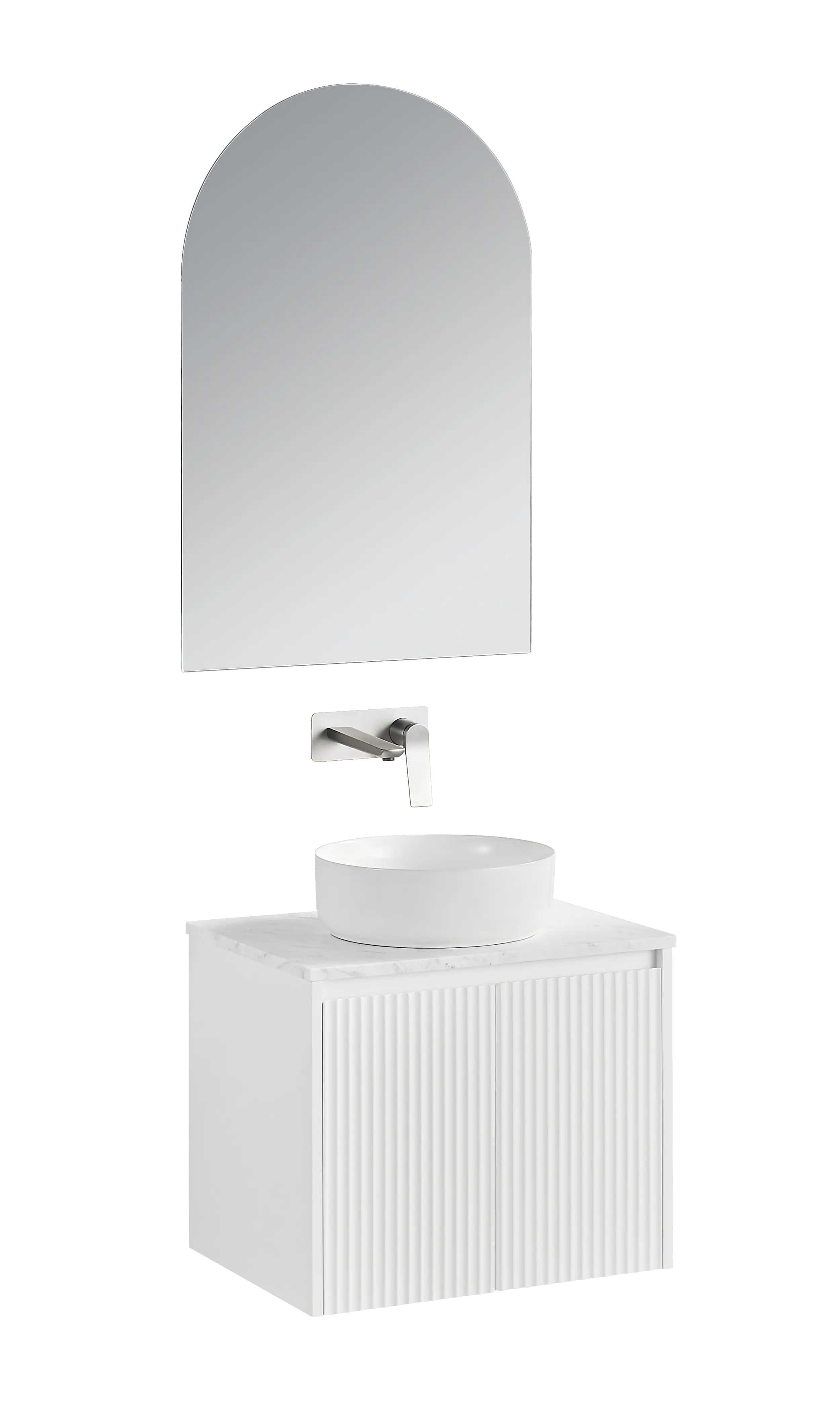 Brindabella Wall Hung PVC Cabinet 600mm (Matte White) Poseidon
