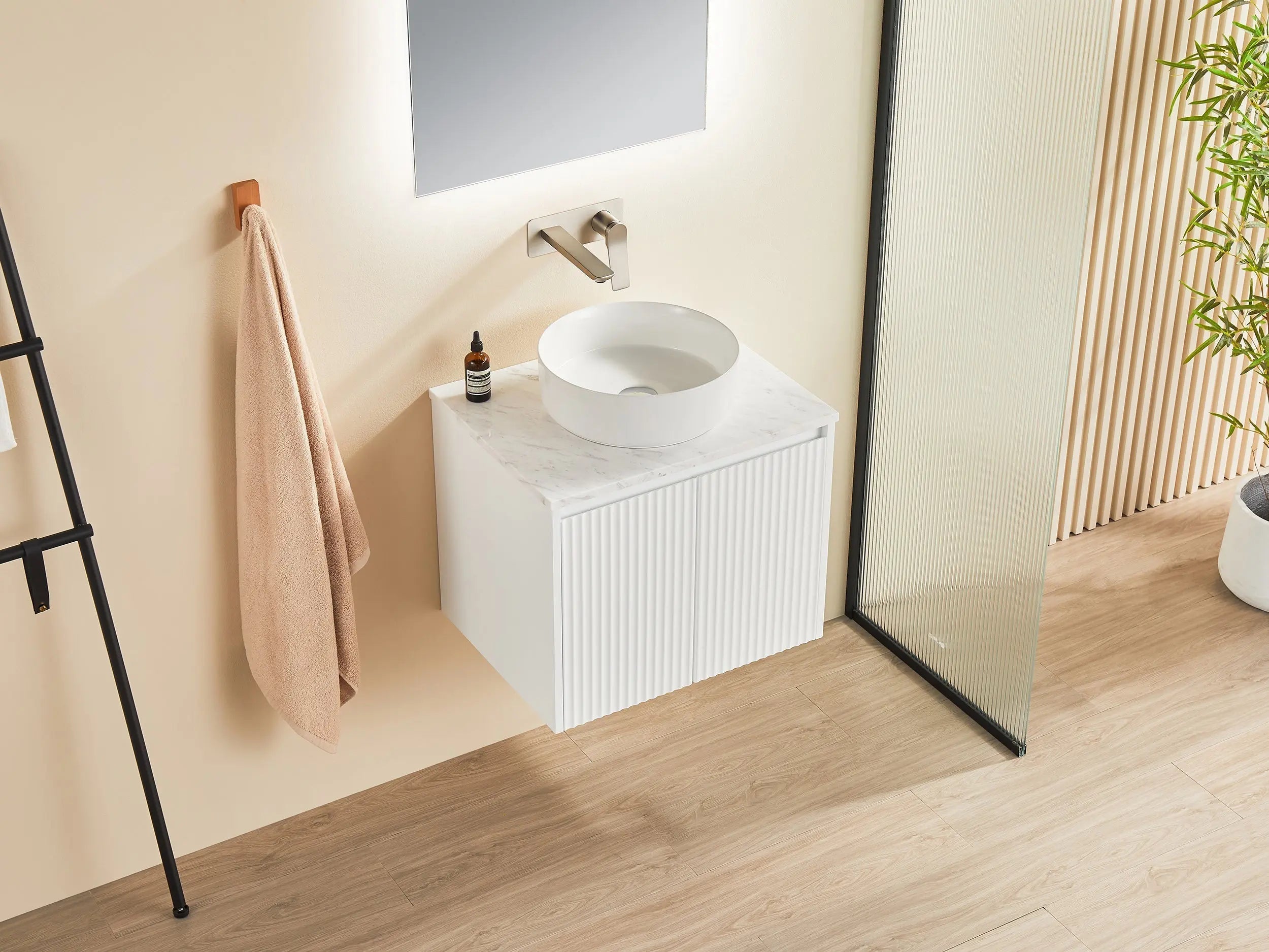 Brindabella Wall Hung PVC Cabinet 600mm (Matte White) Poseidon